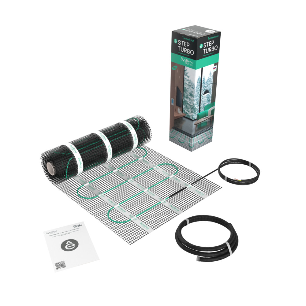 Изображение товара Systeme Electric STEP TURBO Мат нагревательный STM200020, 200 Вт/м2, 400 Вт, 2 м2