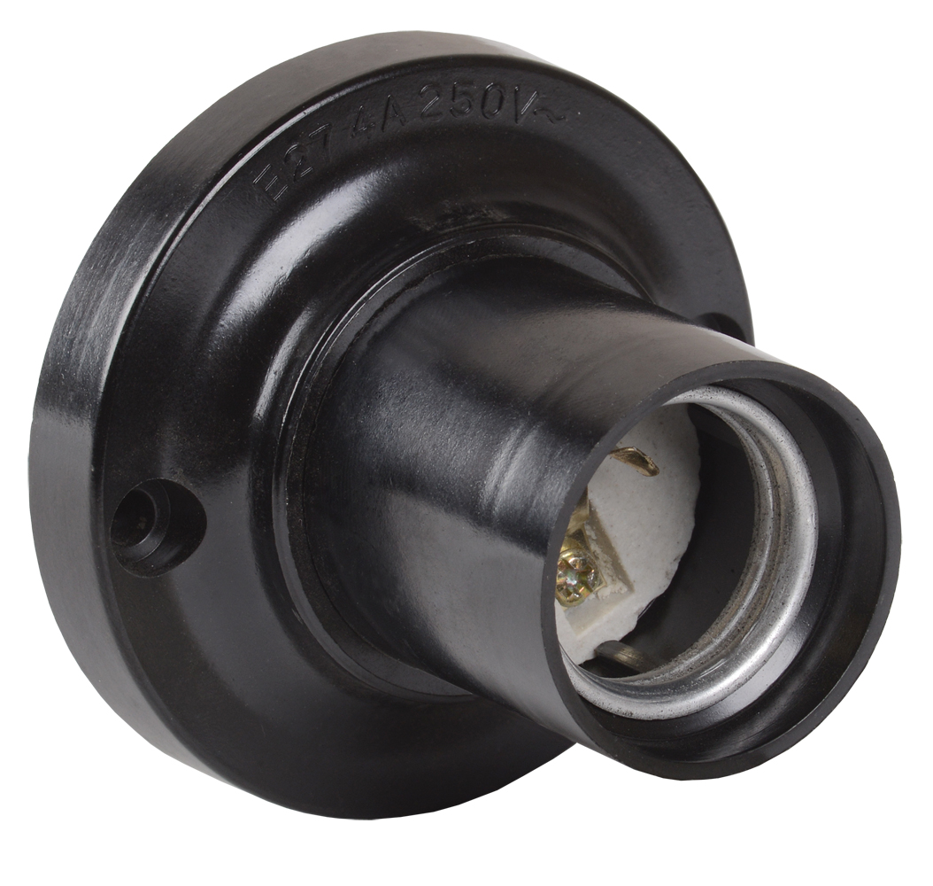 Изображение товара IEK Пкб27-04-К21 Патрон потолочный карболитовый, Е27, черный (50 шт)