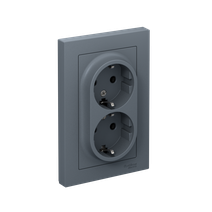 Изображение товара Розетка AtlasDesign Systeme Electric Грифель с заземлением 2 поста