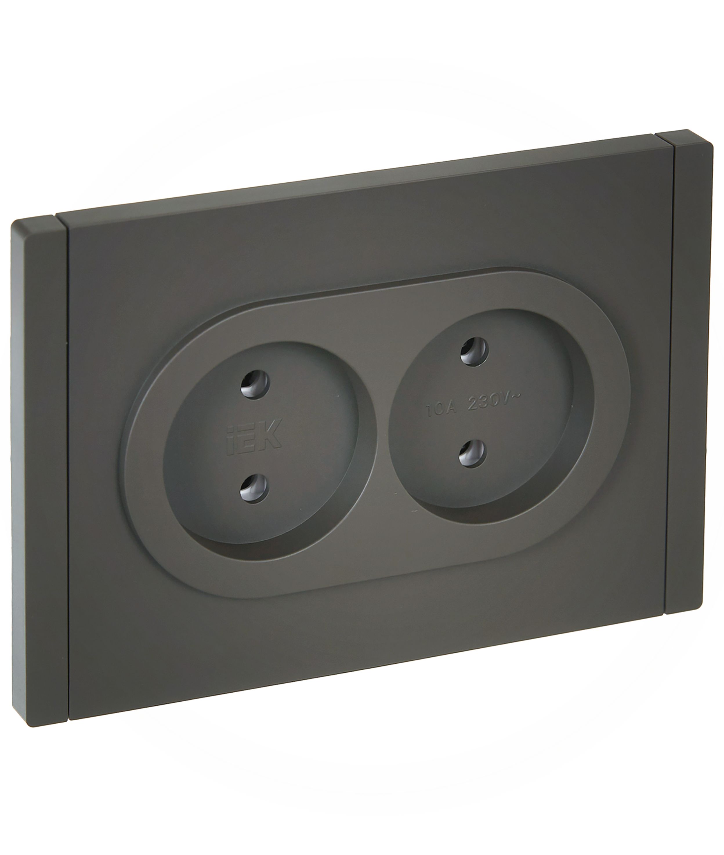 Изображение товара IEK FORTE&PIANO Серый Розетка 2-я б/з безвинтовое крепление 10А FP326