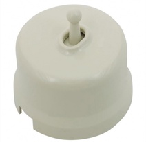 Изображение товара BIRONI Лизетта Пластик Слоновая кость Выключатель 1-кл (тумблерный)