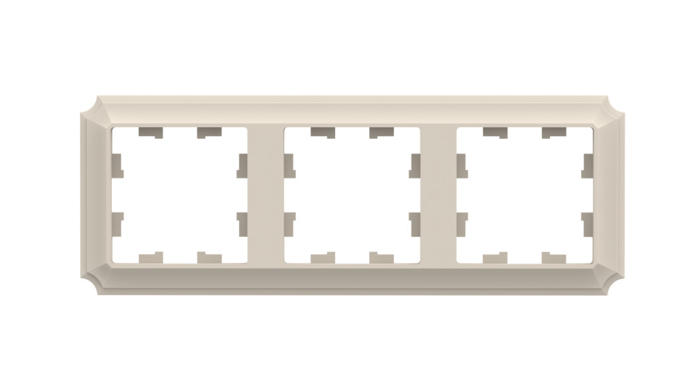 Изображение товара Рамка AtlasDesign Antique бежевый 3 поста система Systeme Electric