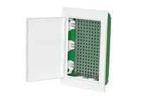 Изображение товара Systeme Electric City9 Box IT корпус встраиваемый с белой дв. 3ряд/36мод 2 розетки