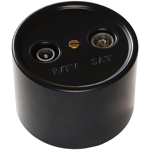 Изображение товара BIRONI Лизетта Пластик Черный Розетка ТV/FM