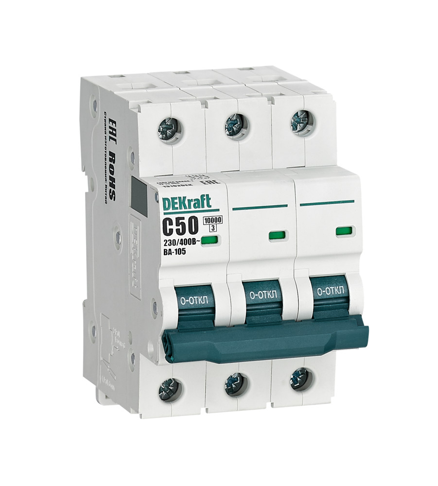 Изображение товара Dekraft Автоматический выключатель ВА105-3P-050A-C