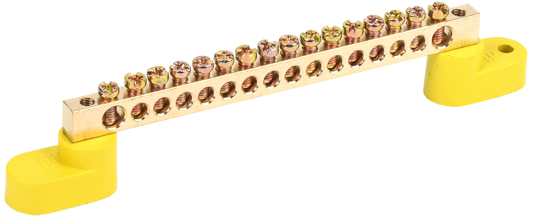 Изображение товара IEK Шина PE земля на двух угловых изол ШНИ-6х9-16-У2-Ж