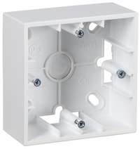 Изображение товара Simon 15 Белая Коробка 1-ая для наружного монтажа
