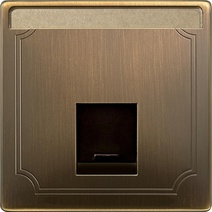 Изображение товара Schneider Electric Merten SD Античная латунь Накладка розетки RJ45 1-ая