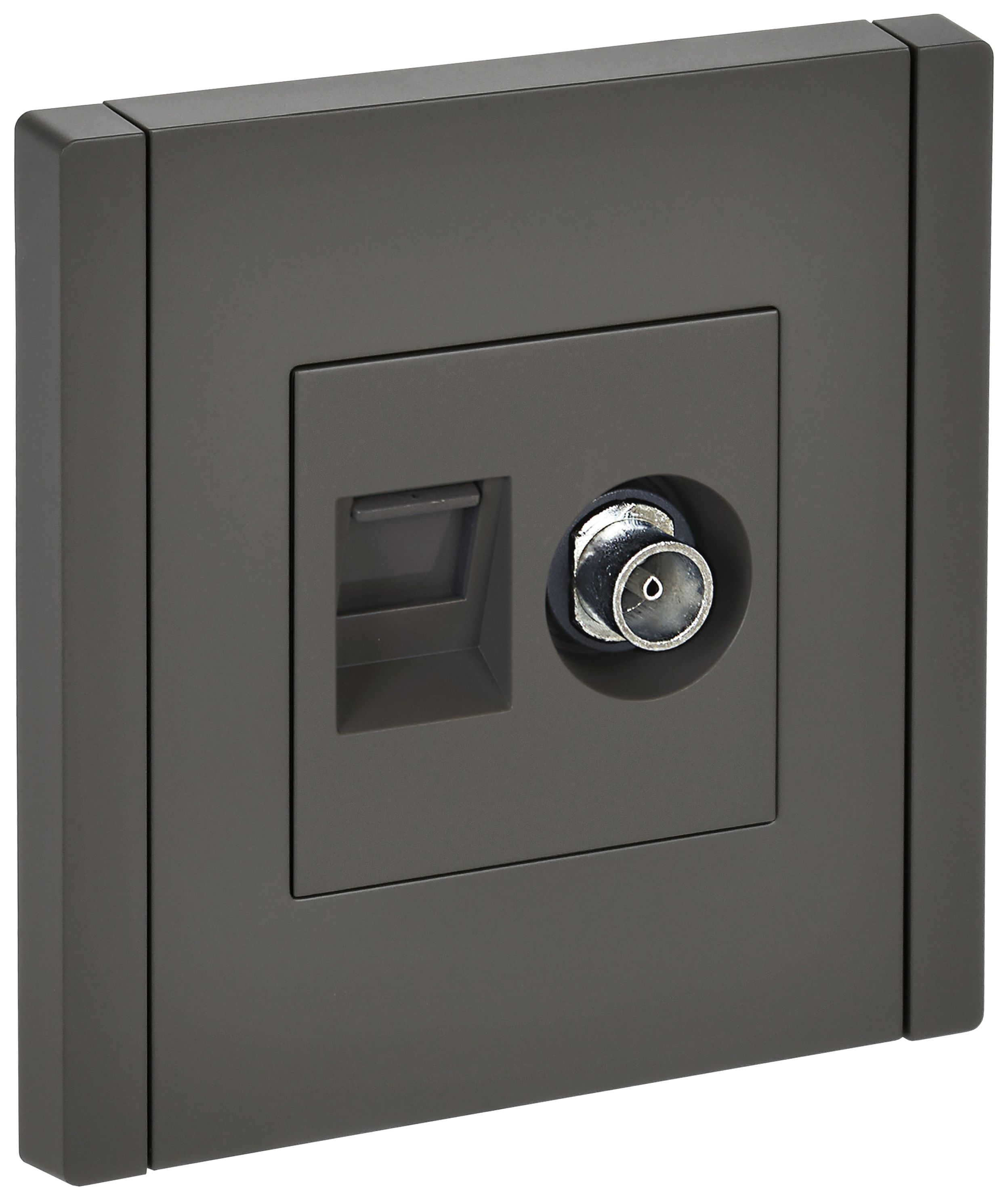 Изображение товара IEK FORTE&PIANO Серый Розетка двойная TV+RJ45 кат.6 FP337