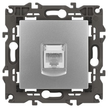 Изображение товара ЭРА Розетка Elegance 14-3107-03 информационная RJ45 IP20 алюминий