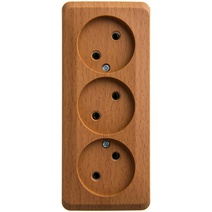 Изображение товара Systeme Electric Этюд наруж Бук Розетка 3-ая б/з без шторок 16А 250B