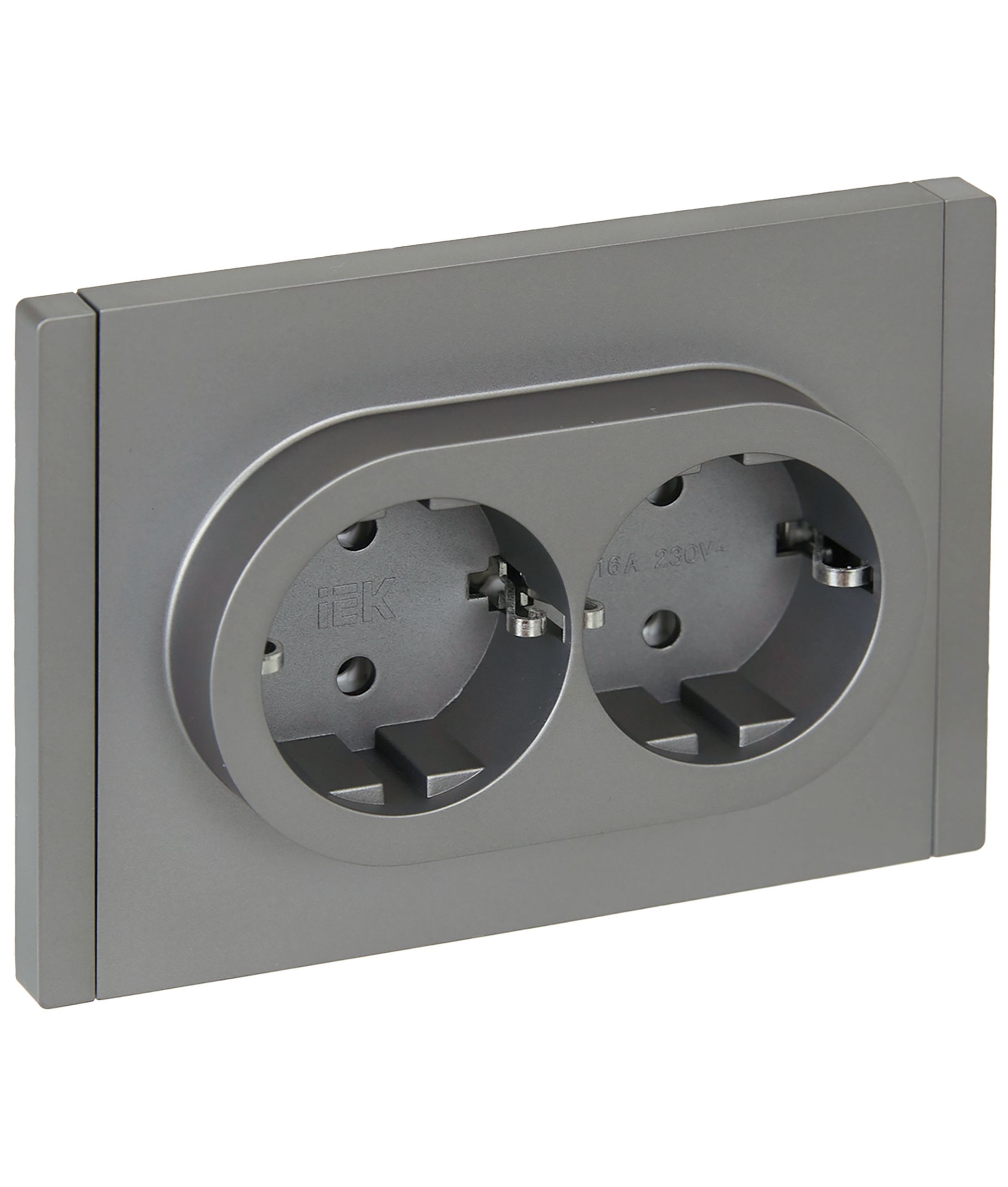 Изображение товара IEK FORTE&PIANO FP524 - двойная розетка без винтов, безрамочная