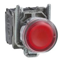 Изображение товара Schneider Electric XB4 Кнопка 22мм 48-120В с возвратом, с подсветкой XB4BW34G5