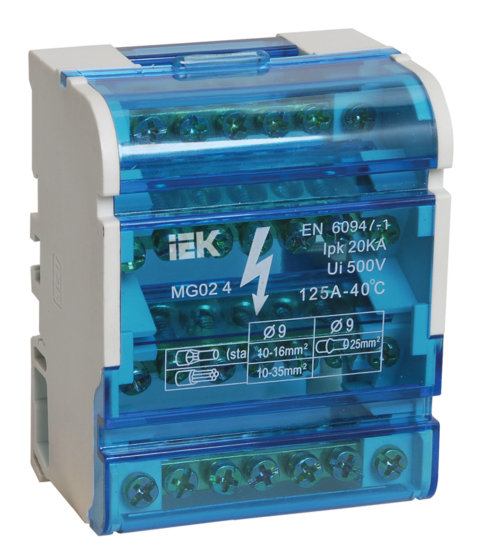 Изображение товара IEK Шины на DIN-рейку 3L+PEN 4х7, 100 А, 50x87x65 мм