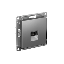 Изображение товара Systeme Electric AtlasDesign Сталь Розетка компьютерная RJ45, кат. 6A, механизм