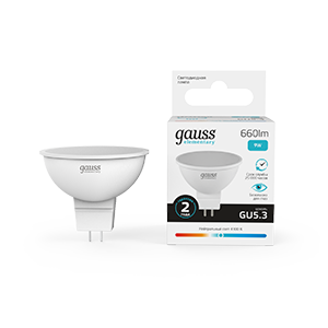 Изображение товара Gauss Лампа Elementary MR16 9W 660lm 4100K GU5.3 LED