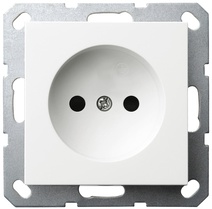 Изображение товара Jasmart G Белый глянцевый Розетка б/з со шторками 16A 250V~