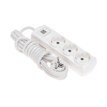 Изображение товара REXANT Удлинитель PREMIUM 3 гнезда, 3м, 3х1,5мм², с/з, 2 USB, белый.