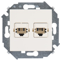 Изображение товара Simon 15 Бежевая Розетка ТЛФ 2-ая RJ11, винт.зажим