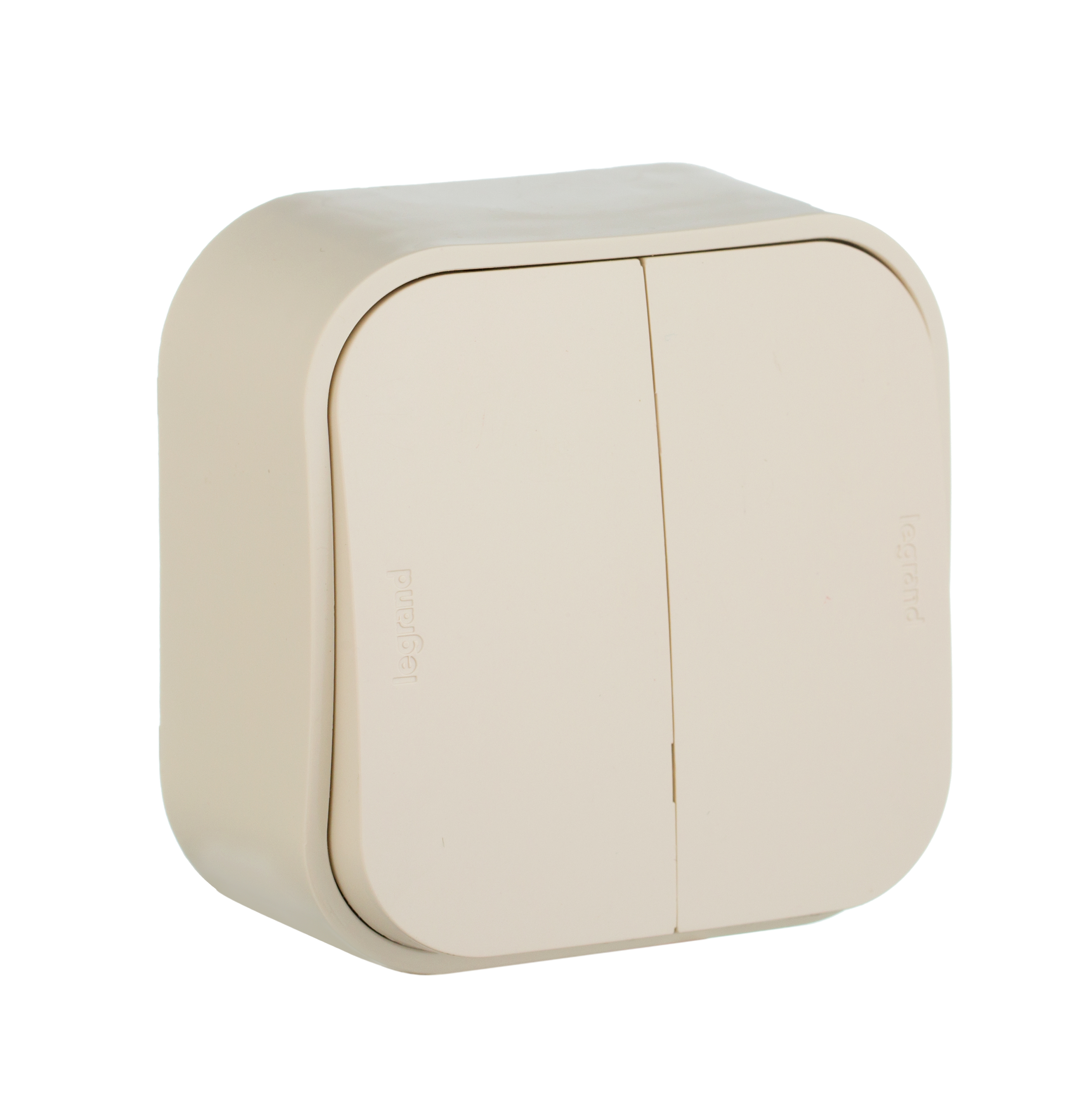 Изображение товара Legrand Quteo 2-клавишный выключатель 10 А бежевый