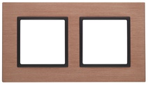 Изображение товара ЭРА 14-5202-14 Рамка на 2 поста, металл, Elegance, медь+антр (5/50/1200)