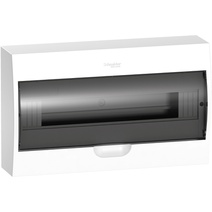 Изображение товара Systeme Electric City9 Корпус навесной с прозрачной дверью 1ряд/18мод, IP40, IK07, 63А, 2 клеммы