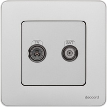 Изображение товара Розетка TV/SAT Legrand Daccord Inspiria Алюминий с двойным входом 4-2400 МГц