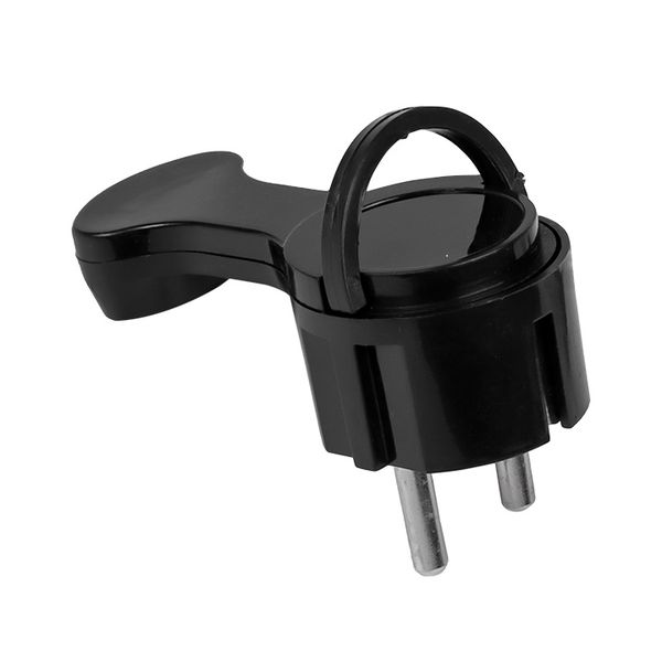 Изображение товара EKF PROxima Вилка угловая плоская с/з черная "СТЕЛС" 16А 250В.