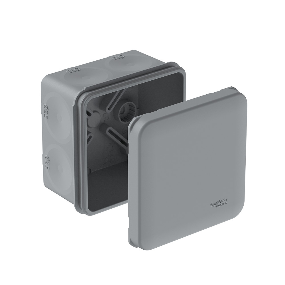 Изображение товара Systeme Electric MultiBox Серая Коробка распределительная с мембранными вводами IP66 70х70х42 (со стикером)