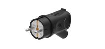Изображение товара Systeme Electric MultiSet Черная Вилка 2К+З угловая каучуковая 16А/250В IP44