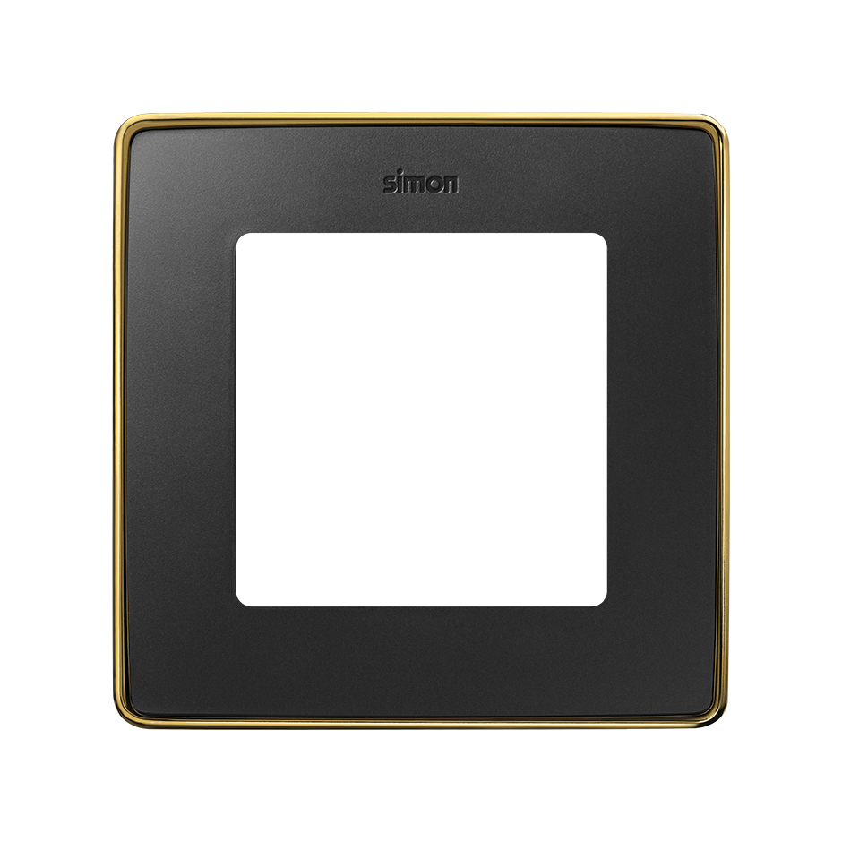 Изображение товара Simon 82 Detail Графит рамка для мониторов безвинтового крепления 93x93 мм