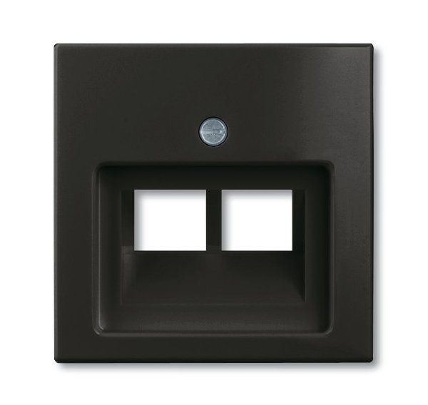 Изображение товара ABB BJB Basic 55 Шато (чёрн) Накладка 2-ой ТЛФ/комп розетки наклонной