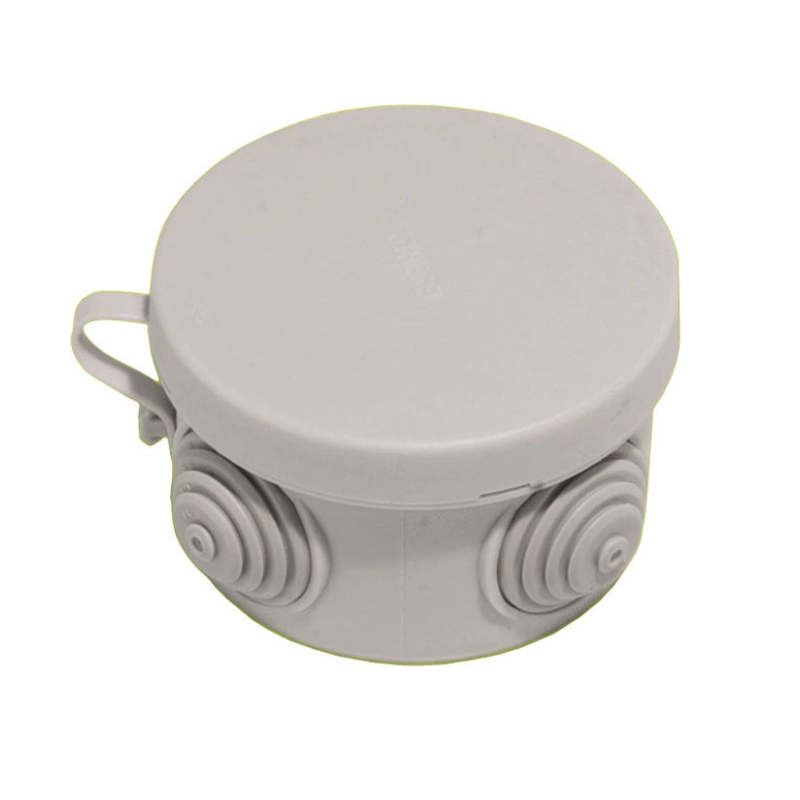 Изображение товара Разветвительная коробка открытого монтажа 4 мембранных ввода круглая IP55 диаметр 65 мм