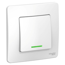 Изображение товара Systeme Electric Blanca внутр Бел Выключатель 1-клавишный с подсветкой, 10А, 250B