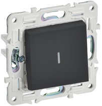 Изображение товара IEK SKANDY Графит Выключатель 1-клавишный проходной с индикацией 10А SK-V08G Изображение товара IEK SKANDY Графит Выключатель 1-клавишный проходной с индикацией 10А SK-V08G