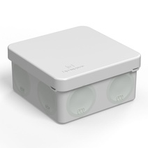 Изображение товара Промрукав  Коробка распределительная 60-0210 для прямого монтажа двухкомпонентная безгалогенная (HF) 80х80х40 (132шт/кор)