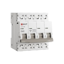 Изображение товара EKF PROXIMA Автоматический выключатель ВА 47-63N 4P 63А (C) 4,5 кА.