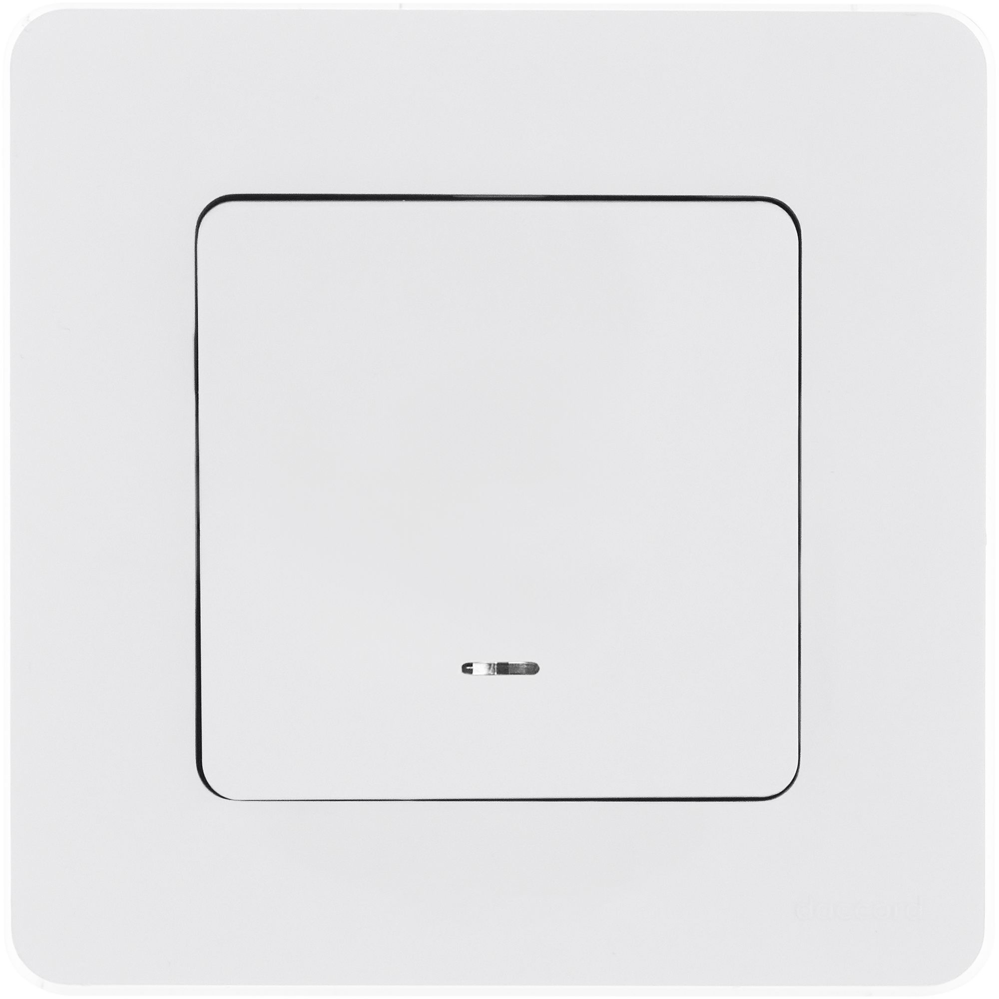 Изображение товара Выключатель Legrand/Daccord Inspiria Белый Одноклавишный с подсветкой и индикацией 10 AX