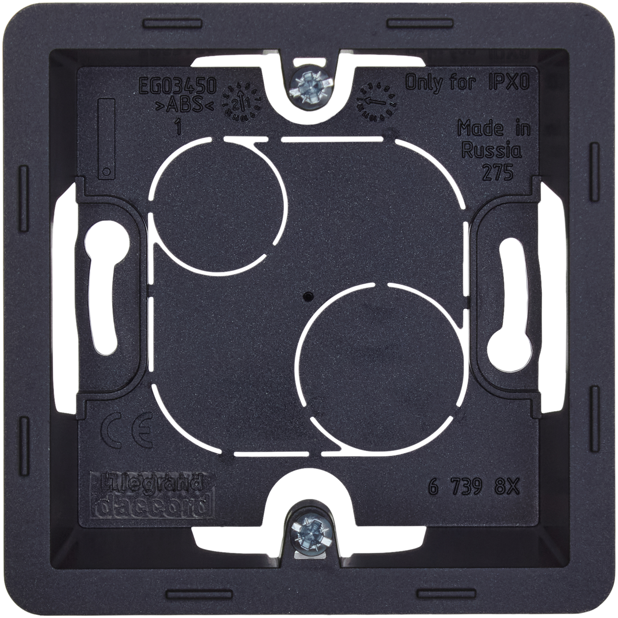 Изображение товара Legrand/Daccord INSPIRIA Антрацит Коробка накладного монтажа - 1 пост.