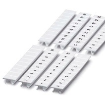 Изображение товара DKC Nuputuk Маркировка для клемм, ширина 8 мм, L1,L2,L3,N,PE, горизонтальная ориентация, 1шт.=карта полоса из 10 маркеров