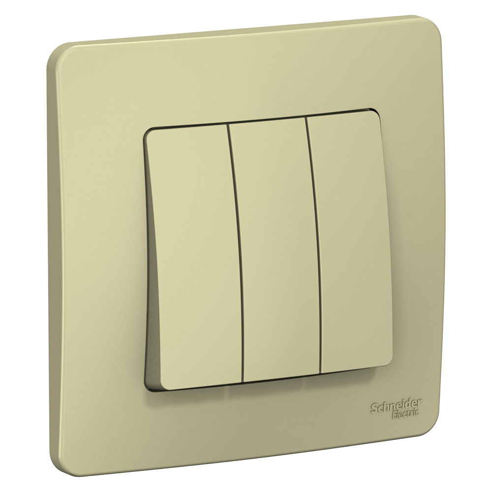 Изображение товара Systeme Electric Blanca внутр Беж Выключатель 3-клавишный (cх.1+1+1), 10А, 250B