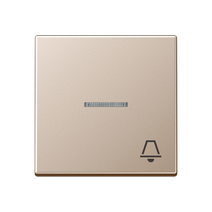 Изображение товара JUNG клавиша с символом звонок с линзой, шампань