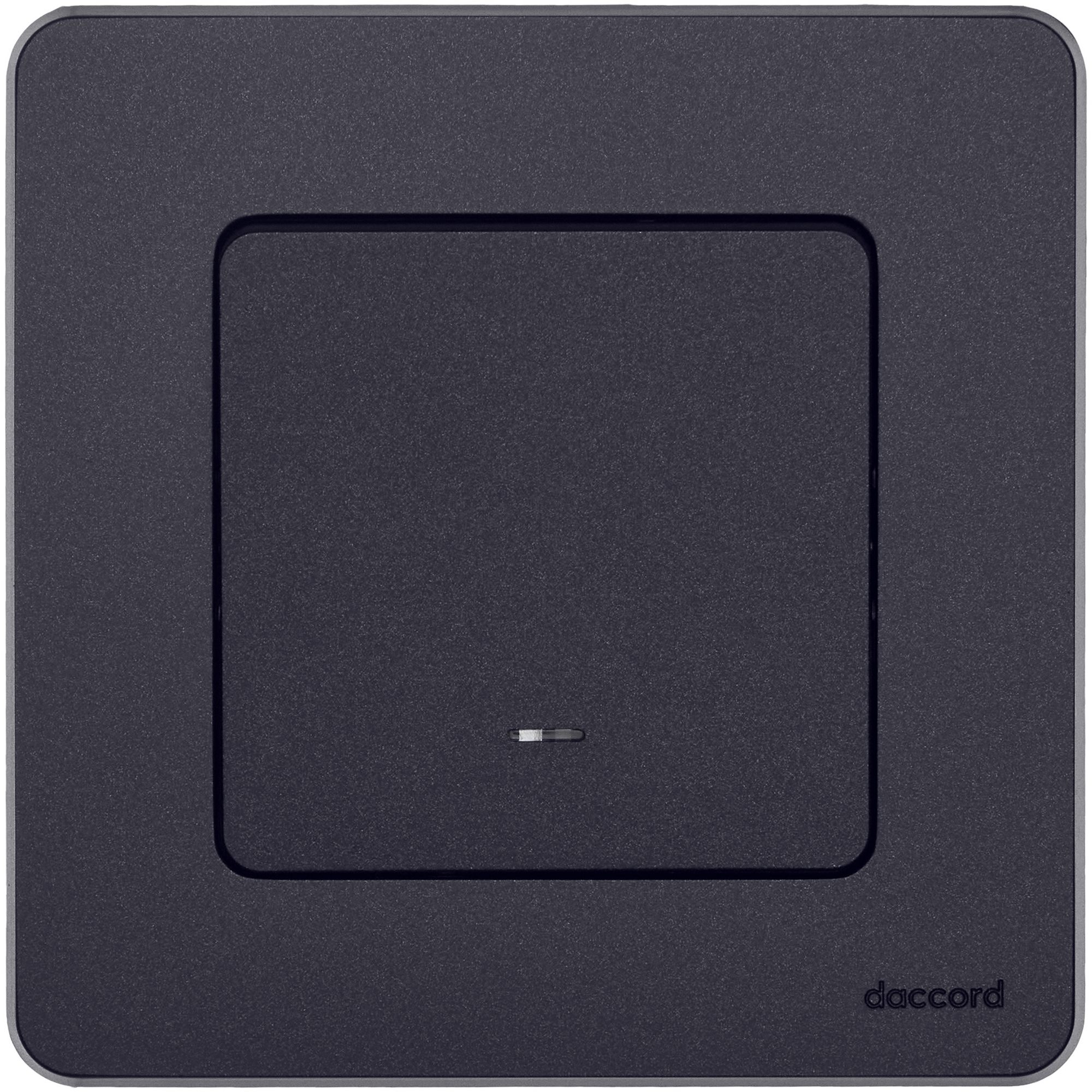 Изображение товара Legrand/Daccord INSPIRIA Антрацит Переключатель одноклавишный с подсветкой/индикацией 10 AX - 250 В.