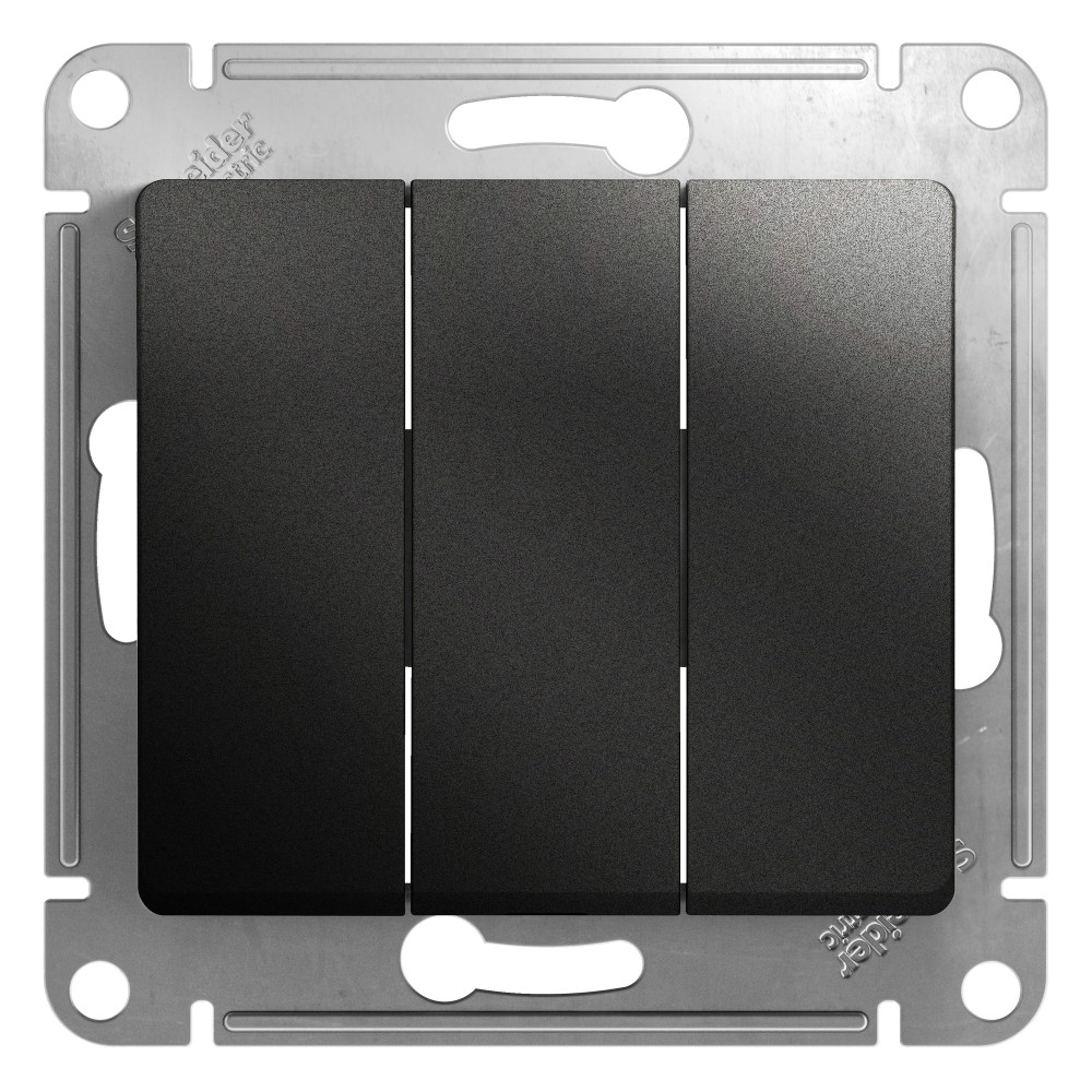 Изображение товара Выключатель 3-клавишный Glossa Systeme Electric антрацит