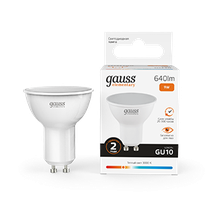 Изображение товара Gauss Лампа Elementary MR16 9W 640lm 3000К GU10 LED