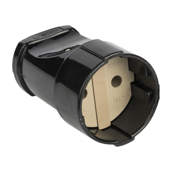 Изображение товара EKF PROxima Гнездо штепсельное б/з черн. 10А 250В.