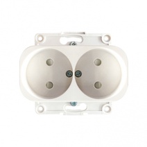 Изображение товара EKF PROxima Стокгольм — розетка 2-ая без заземления, с шторками, белая
