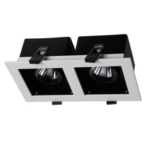 Изображение товара Врезной светильник Favourite Flashled 20W 4000K черный с белой рамкой