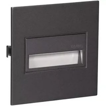 Изображение товара Zamel Светильник SONA Черный/Хол.бел. в монт.коробку, с квадратной рамкой 14V DC