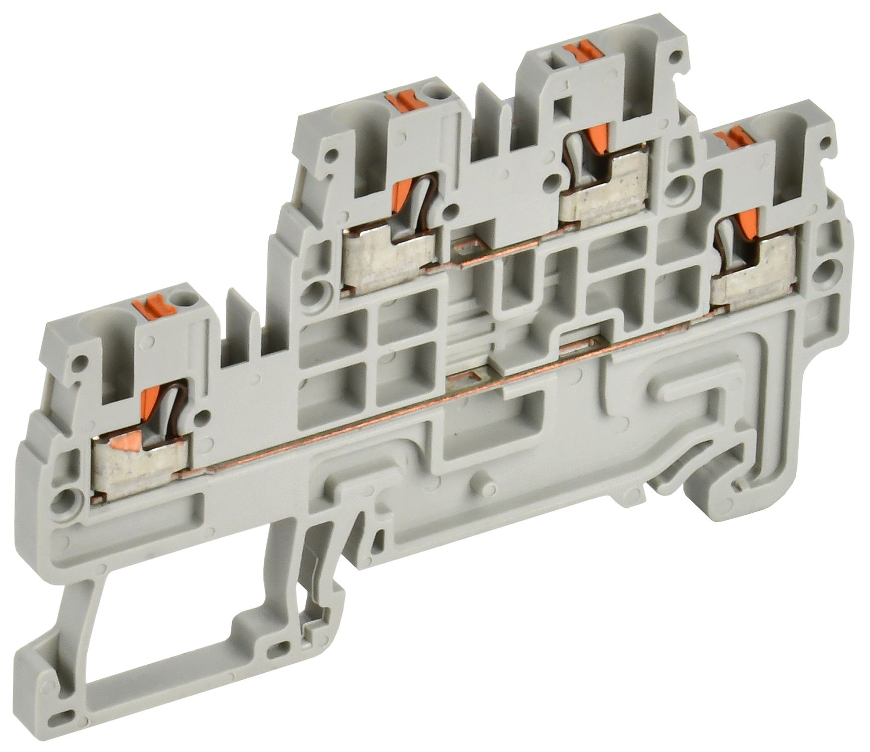 Изображение товара IEK CP ML 2 уровня клеммная колодка 1,5 мм2 серая Push In